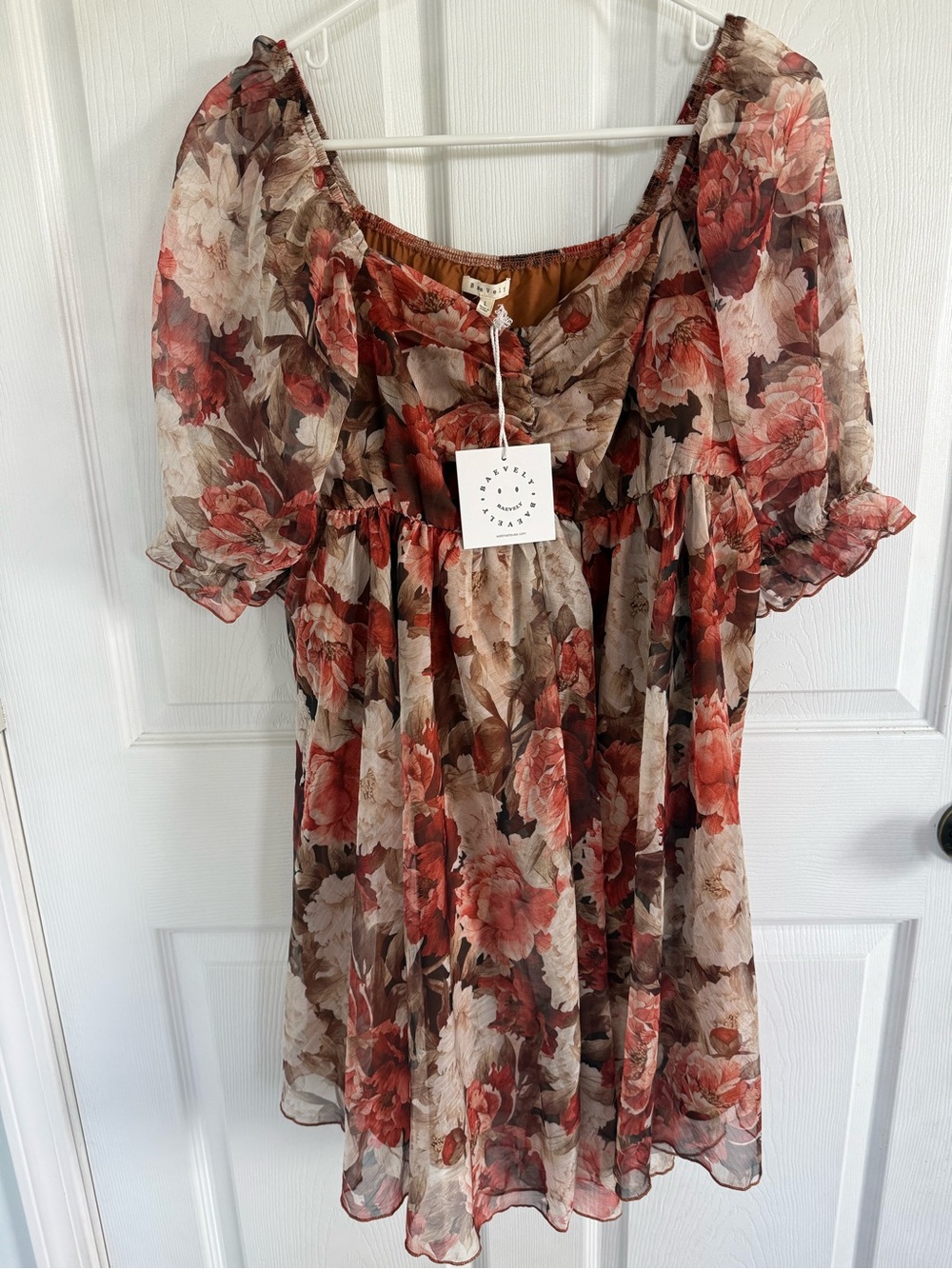Baevely NWT Boutique Wedding Guest Dress L Boho Western Autumn Fall Pockets